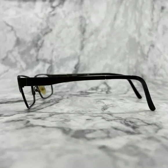 Safilo Elasta 7196 0JWU Eyeglasses Frames Brown Rectangle full Rim 47-19-145 - Picture 8 of 12